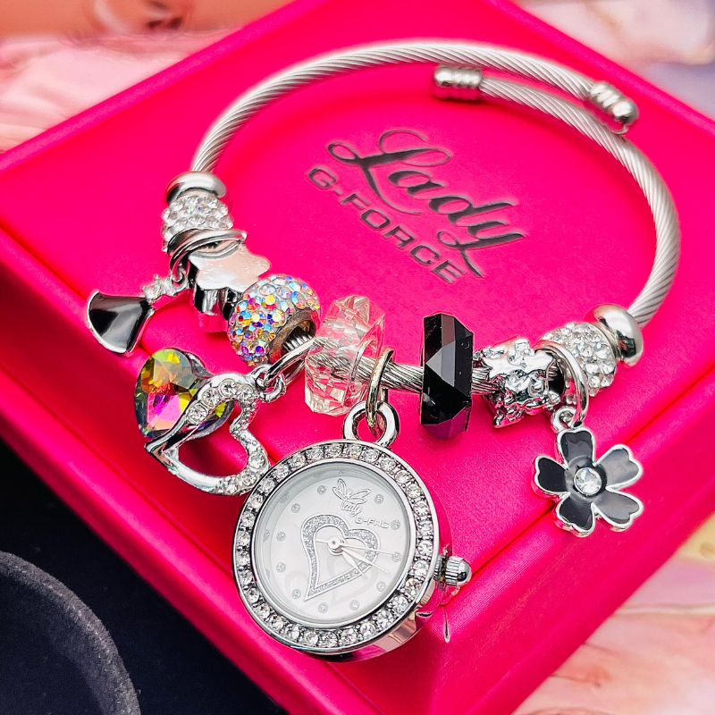 Nueva Pulsera Reloj con Charms