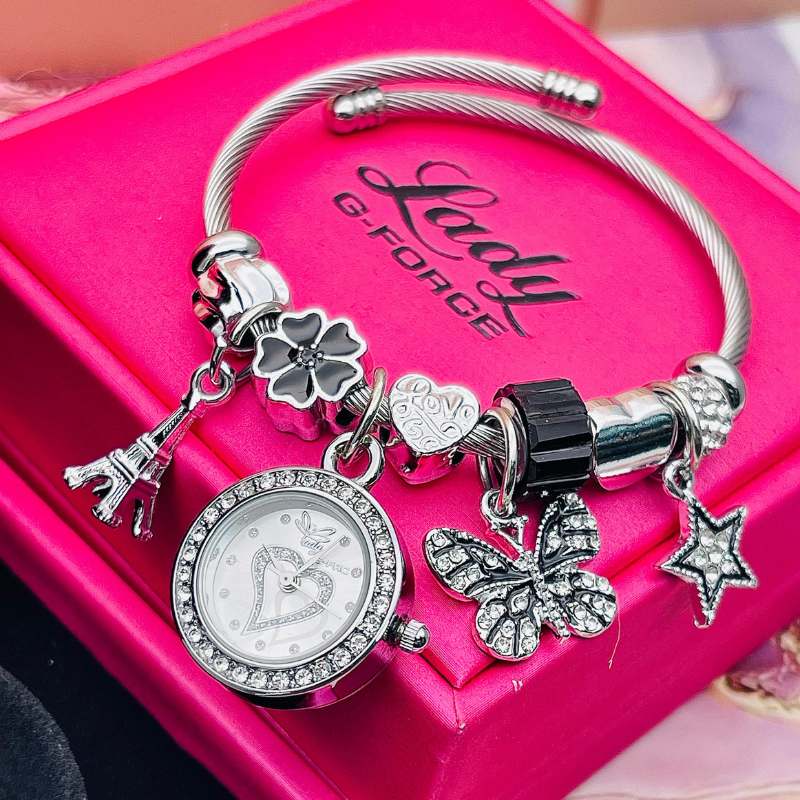 Nueva Pulsera Reloj con Charms