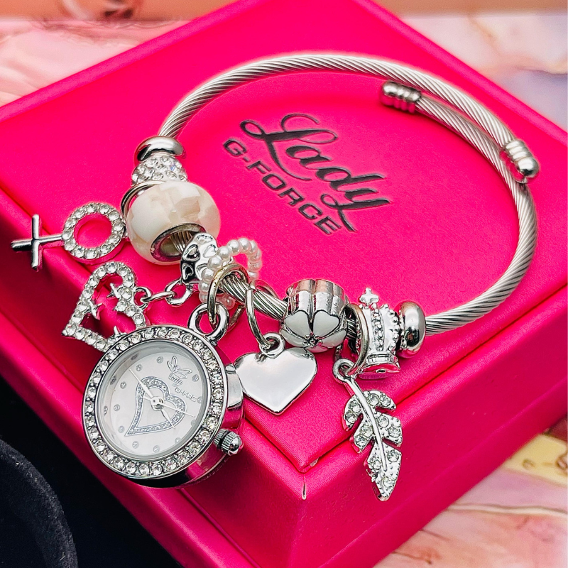 Nueva Pulsera Reloj con Charms