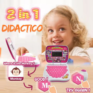 Mini computador Didáctico y Bilingüe para pequeños