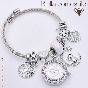 Nueva Pulsera Reloj con Charms